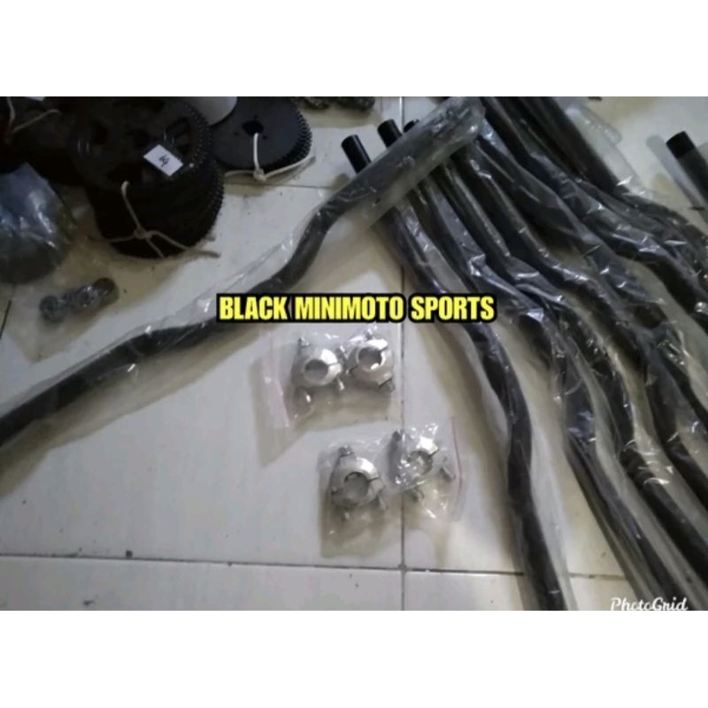 MN Stang Motor Mini GP Custom + Iketan Klem Raiser - Setang Mini GP Model Trail Lebih Tinggi Anti
