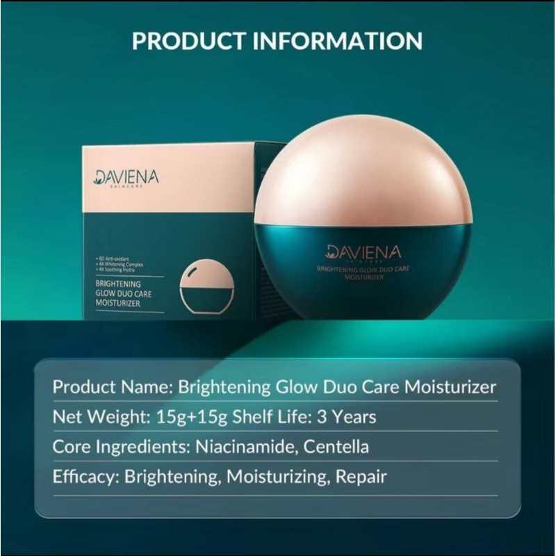 BRIGHTENING GLOW DUO MOISTURIZER DAVIENA SKINCARE
