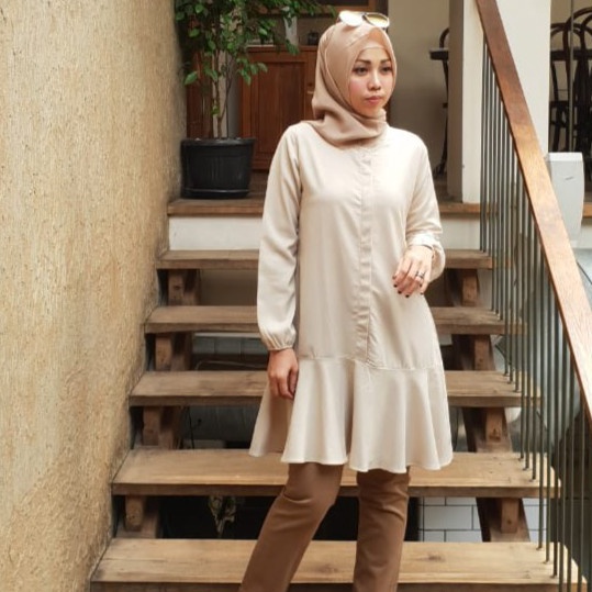 STOK SIAP COD MDLY Baju Atasan Tunik Wanita Lunica Tunik