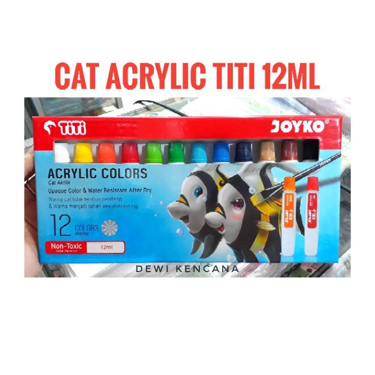 

Cat Acrylic TITI JOYKO 12 Warna 12ml