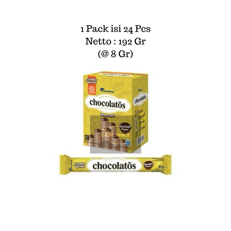 

Chocolatos Wafer Stick 8gr x 24