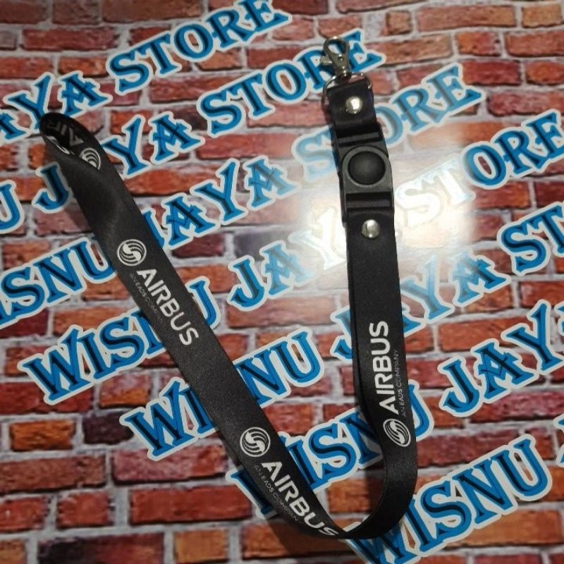 

lanyard tali idcard layer airbus hitam hitam terbaru