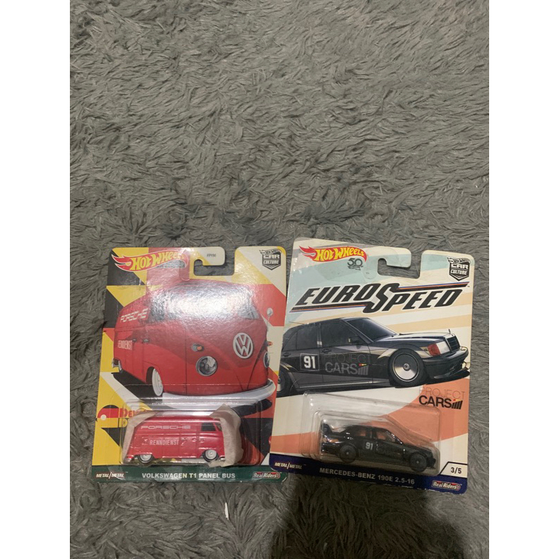 Paket Hot wheels VW T1 panel bus dan Mercy eurospeed