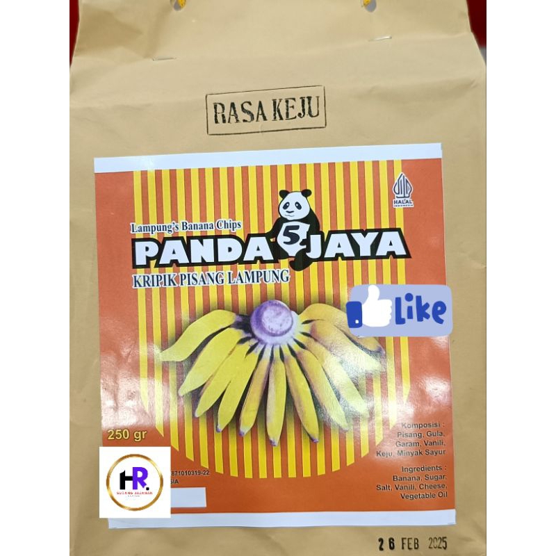

keripik pisang lampung panda jaya rasa keju