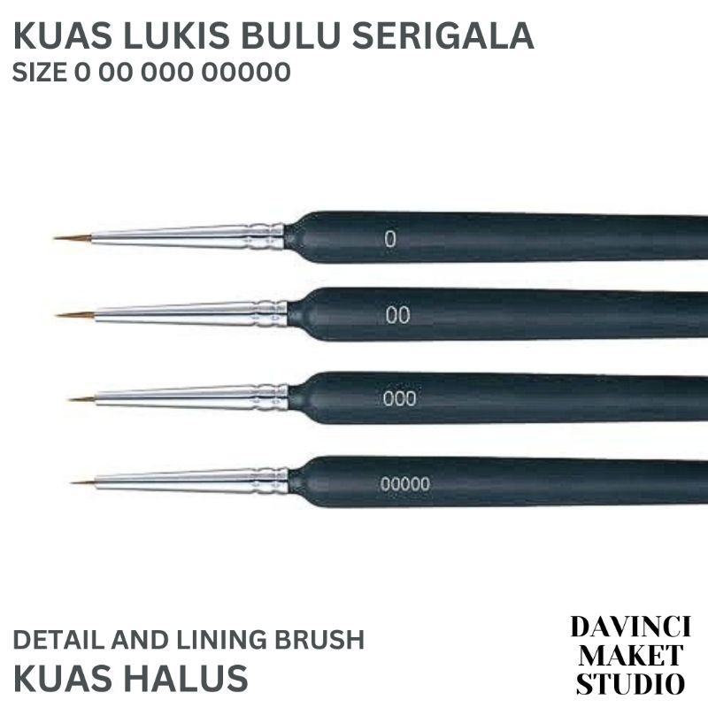 

Kuas Halus Kecil Bulu Serigala 0 00 000 00000 Detail Maket Diorama Miniatur Diecast - Mini Fine Brush Weasel Hair Material