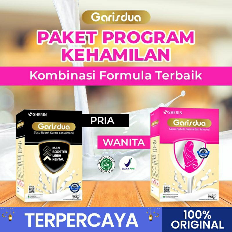 

Garis Dua Promil For Men dan Women 200 gr - Susu Etawa Premium Garis Dua