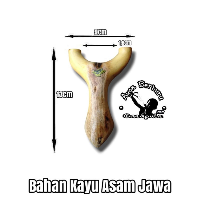 Ketapel OTT dari bahan kayu ASAM JAWA/Ayon Catapult