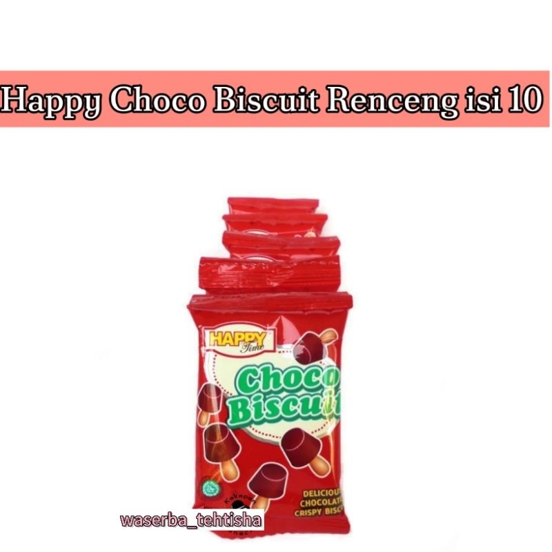 

waserba_tehtisha| Happy Choco Biskuit Renceng isi 10/ Coklat bentuk jamur Choco