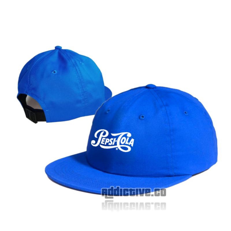 TOPI 6 PANEL HAT / SIX PANEL CAP CLASSIC SNAPBACK UNISEX / PEPSI COLA