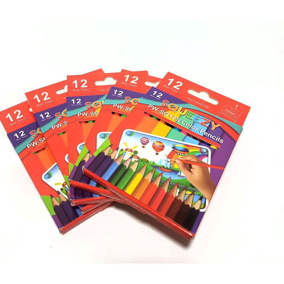 

Harga Grosir Per kotak isi 12 packs Pensil Warna Color Pencil SQUEEZY PWSQ12S 12 warna
