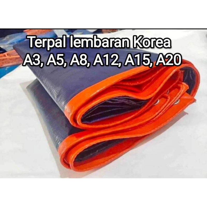 Terpal lembaran Korea 4x6 biru orange