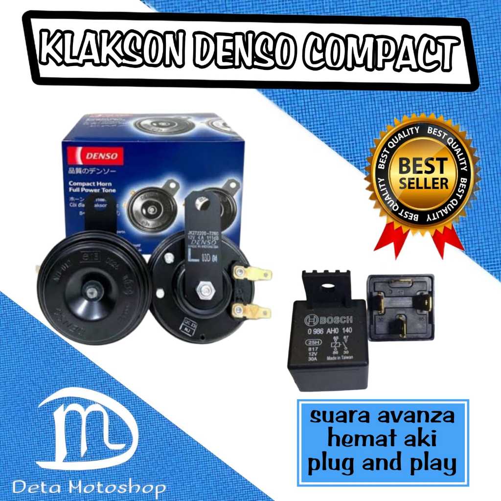 KLAKSON DENSO COMPACT KLAKSON DENSO SUARA INNOVA UNIVERSAL KLAKSON MOTOR KLAKSON DENSO CLASSIC RELAY