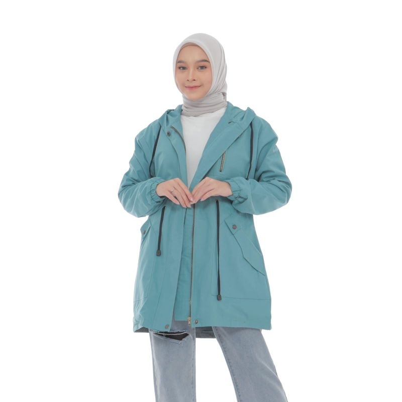 Thiago Official,Jaket Parka Wanita Mecca Bahan Kanvas Full Katun Warna Wardah