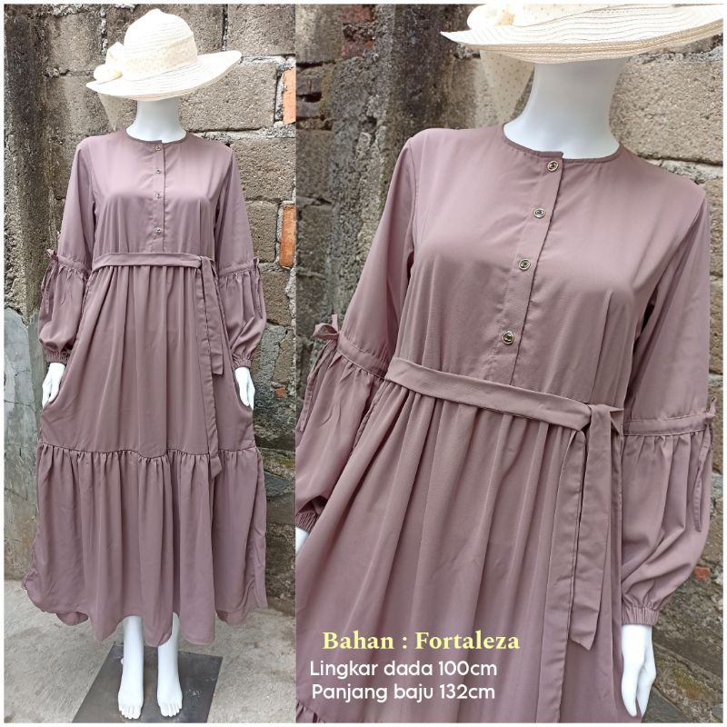 GAMIS MUSLIMAH TERBARU DRESS PREMIUM BAHAN FORTALEZA