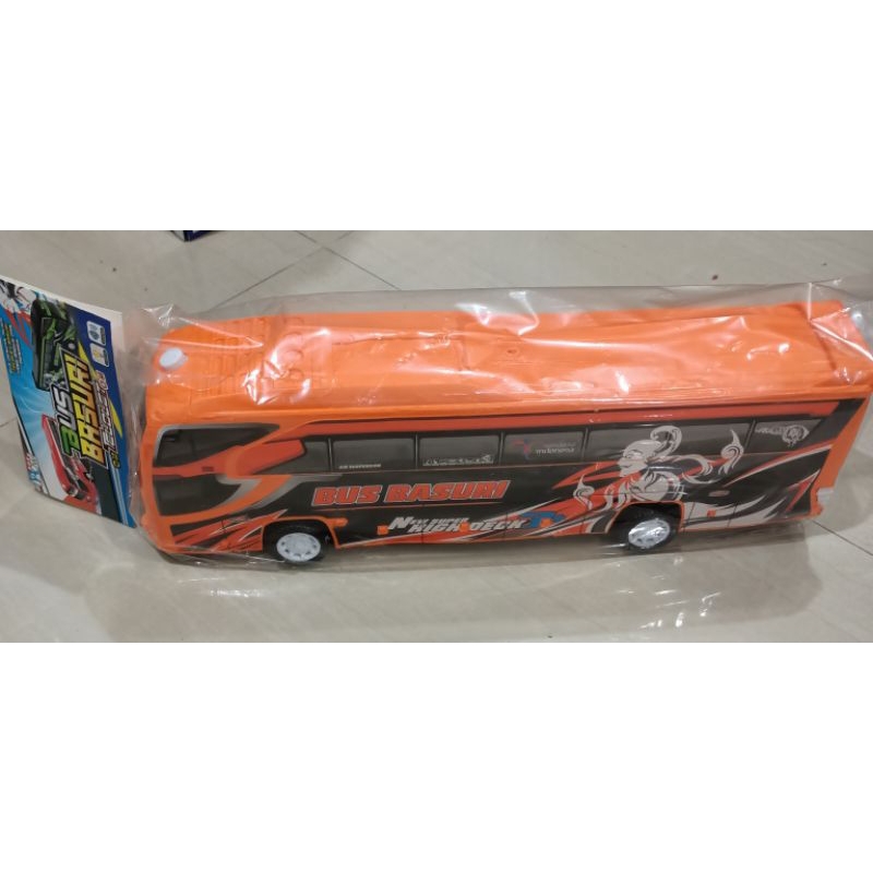 Mainan Mobil Bus Basuri anak bunyi telolet