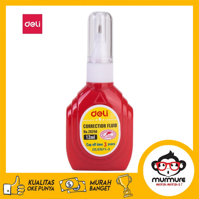 

MURMURE I CORRECTION FLUID TIPE X CAIR 12ML DELI 28250N UJUNG BESI TIPEX KOCOK CAIR CAIRAN PENGHAPUS