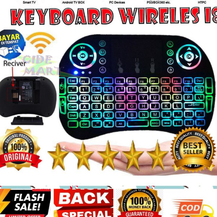 Keyboard Wireless mini Keyboard Bluetooth Android Laptop dan Smart Tv Android