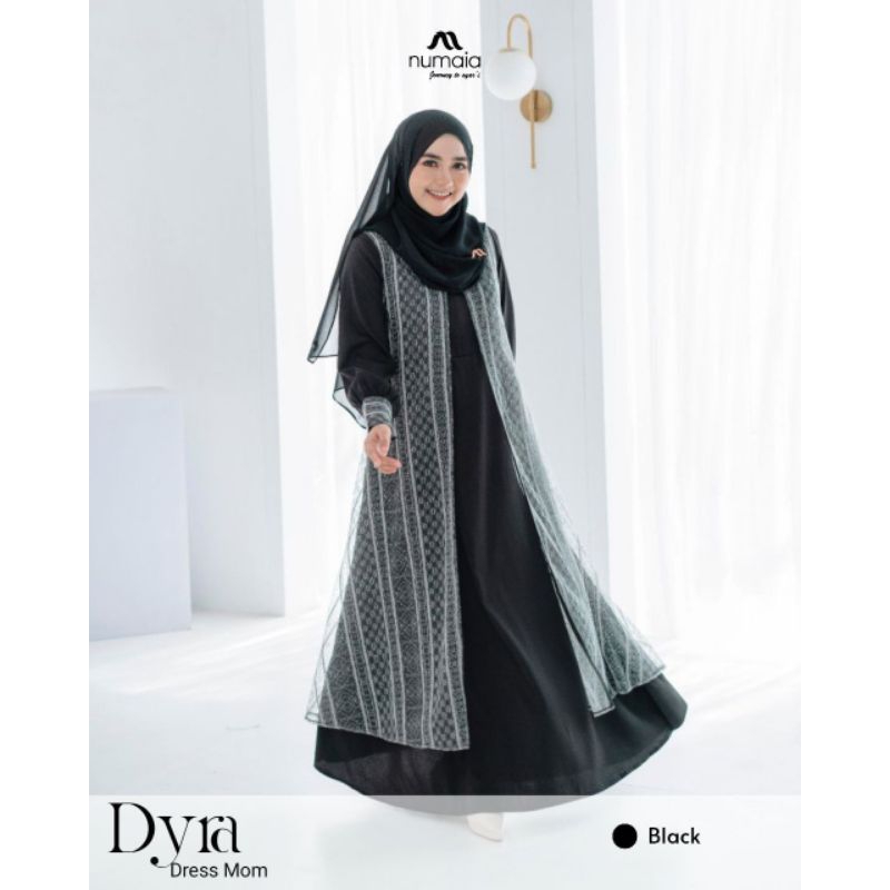 Dyra Dress Numaia - Gamis Premium / Gamis Syar'i / Gamis Brukat / Gamis Mewah / Numaia Gamis
