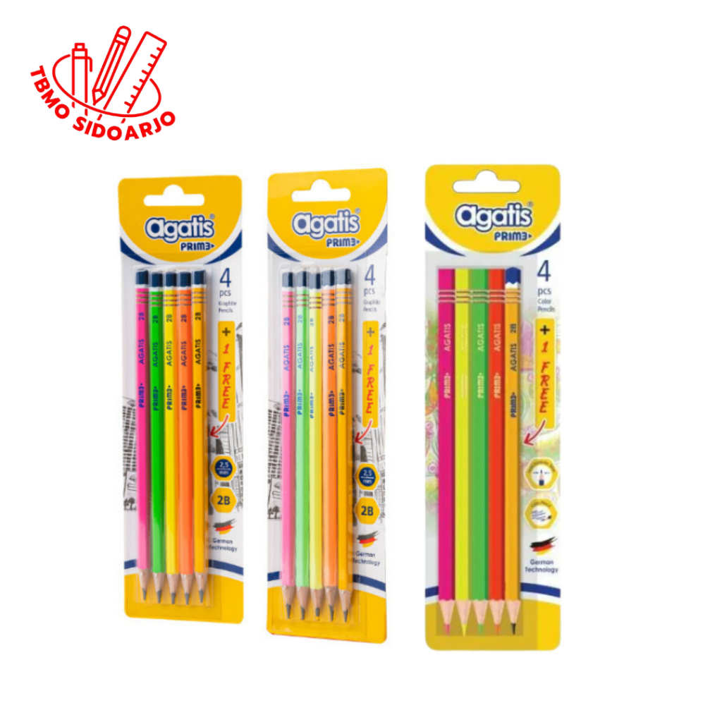 

TBMO Pensil 2B Agatis Prime Set 4+1 Neon & Pastel Color