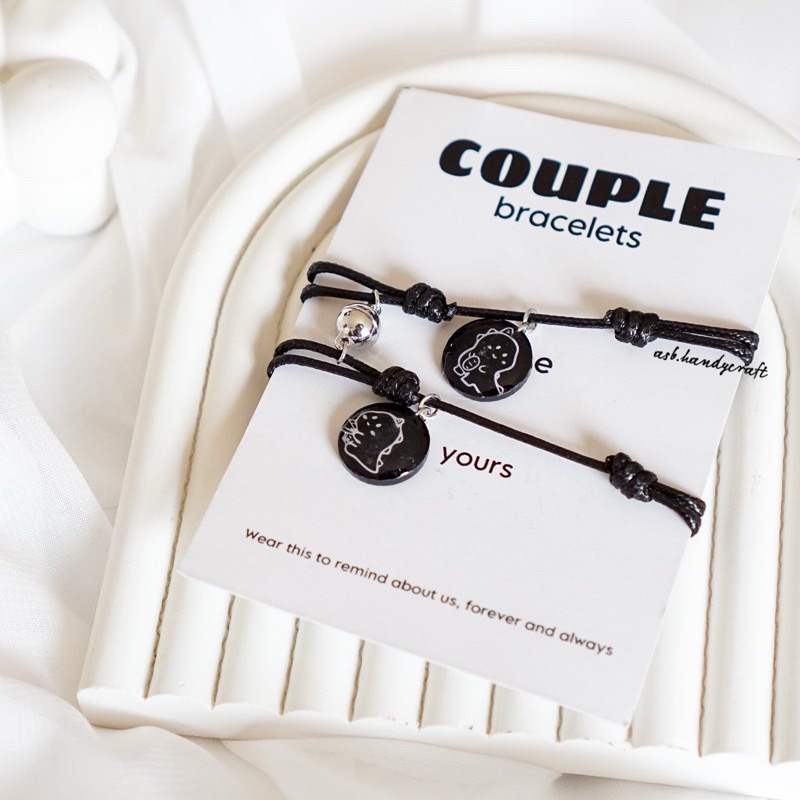 [SEPASANG] Gelang Couple Dino Hitam