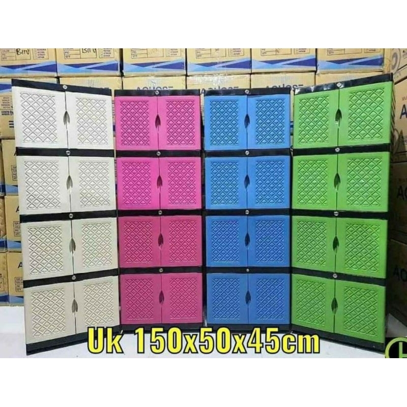 Lemari baju Aquose mini 4 Susun