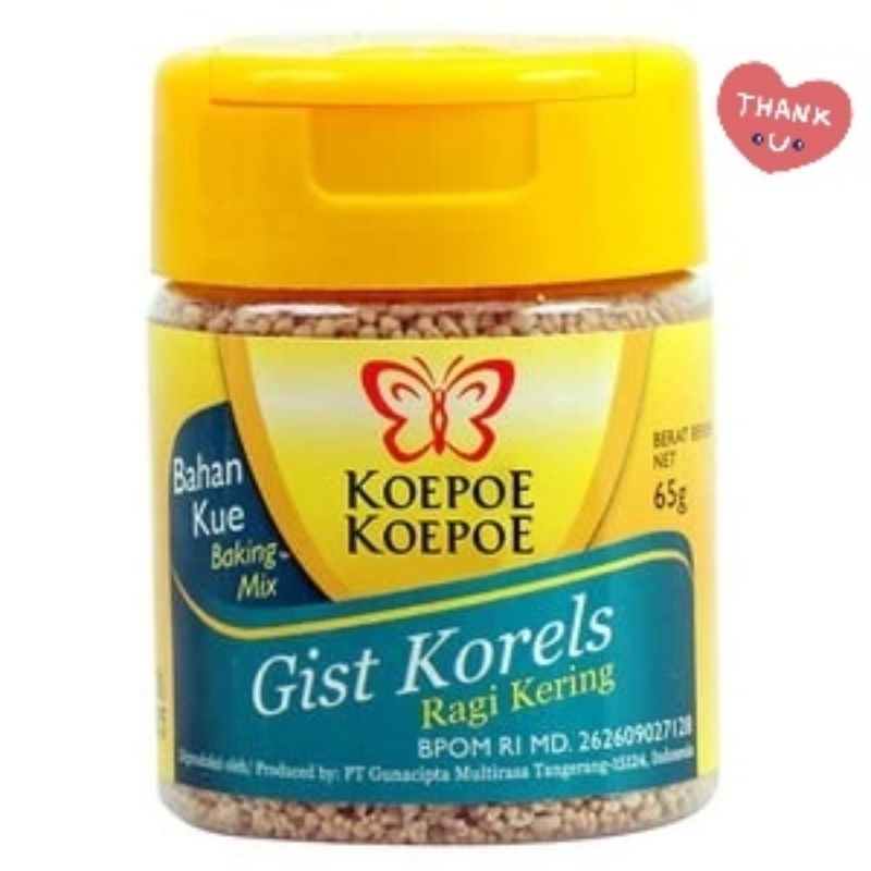 

koepoe gist korels 65gr ragi kering koepoe