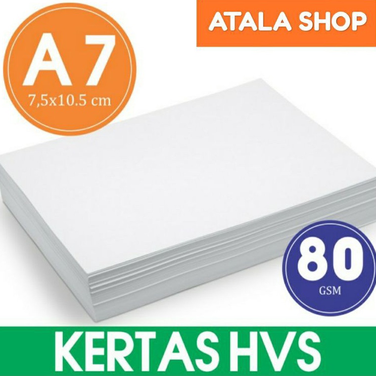 

Kes HVS 7Gsm Ukuran A7 75x15cm isi 5pcs