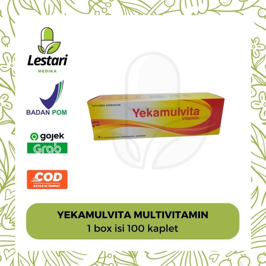 Yekamulvita Vitamin Box isi 100 Kaplet - Multivitamin Terjangkau