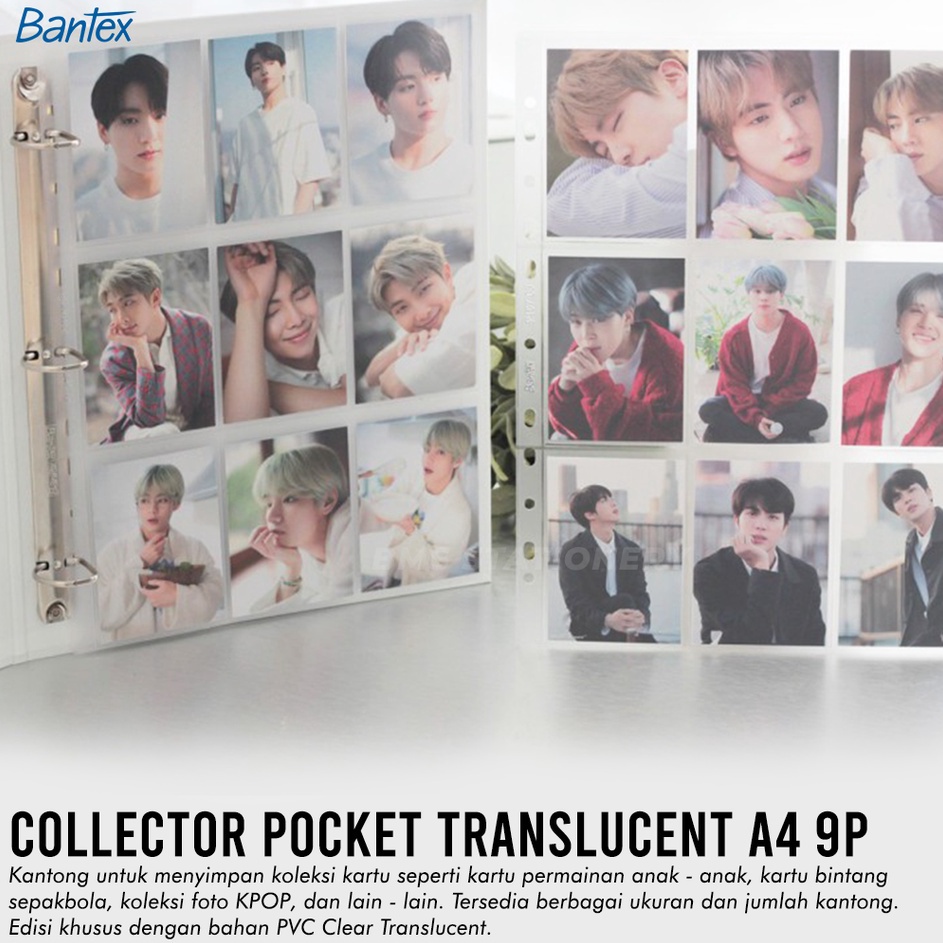 

Bantex Clear Sleeve 9P Collector Pocket A4