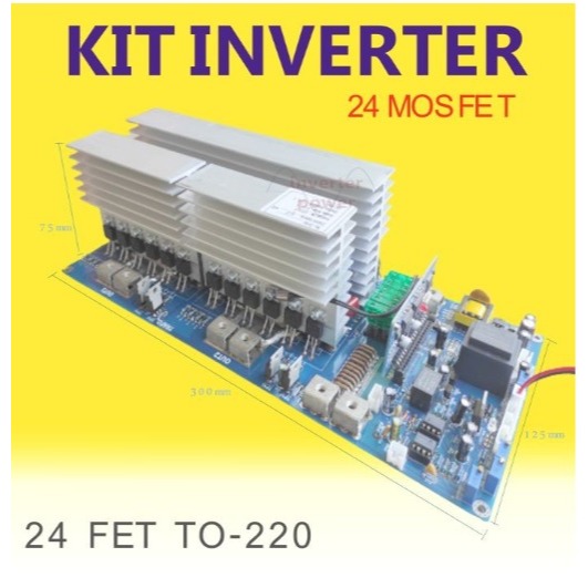 Kit Inverter 24 Mosfet TO 220 Low frekuensi frequency psw 220v