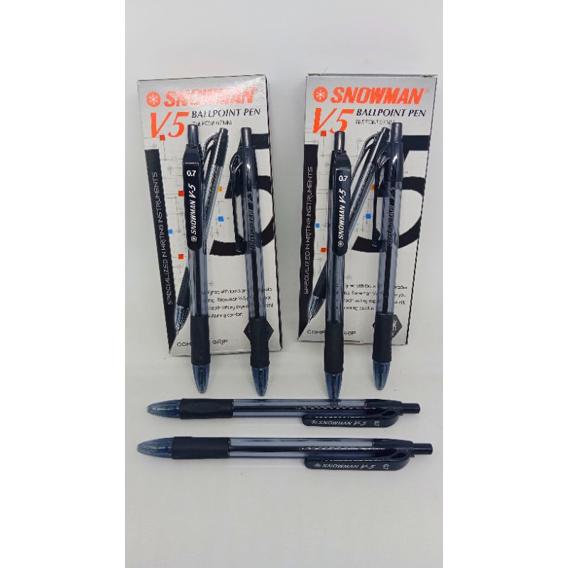 

Pulpen Snowman V5 Hitam Pen Snowman V5 Ballpoint [Per pak isi 12 Pcs]