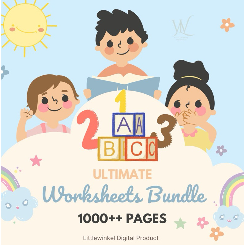 PRINTABLE ACTIVITY WORKSHEET LEMBAR AKTIVITAS ANAK USIA 2-5 TAHUN 1000+ Halaman (PDF)