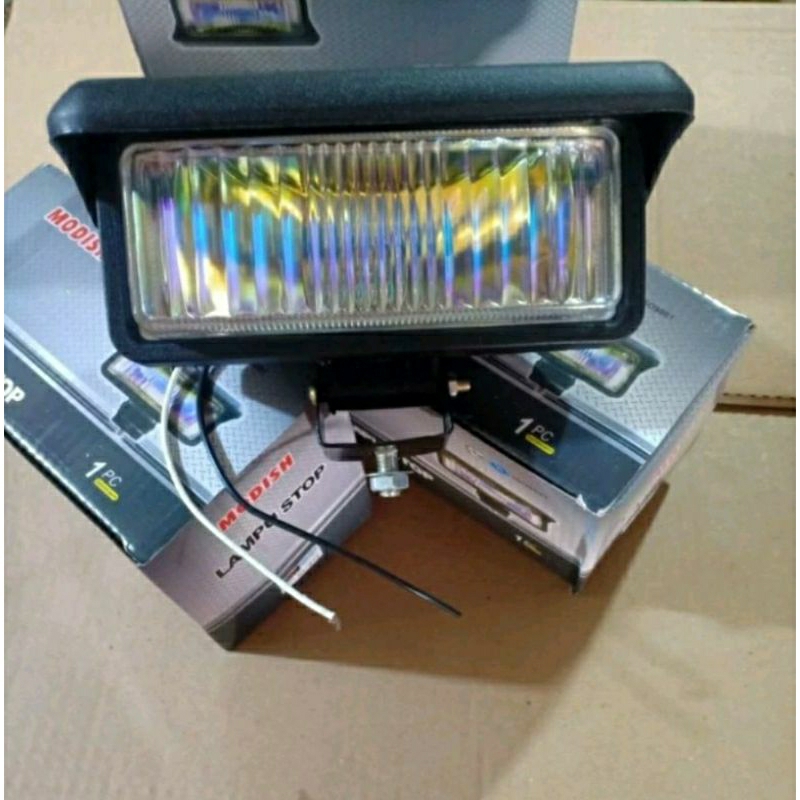 Lampu Foglamp Tembak Halogen Kotak Topi Motor Mobil