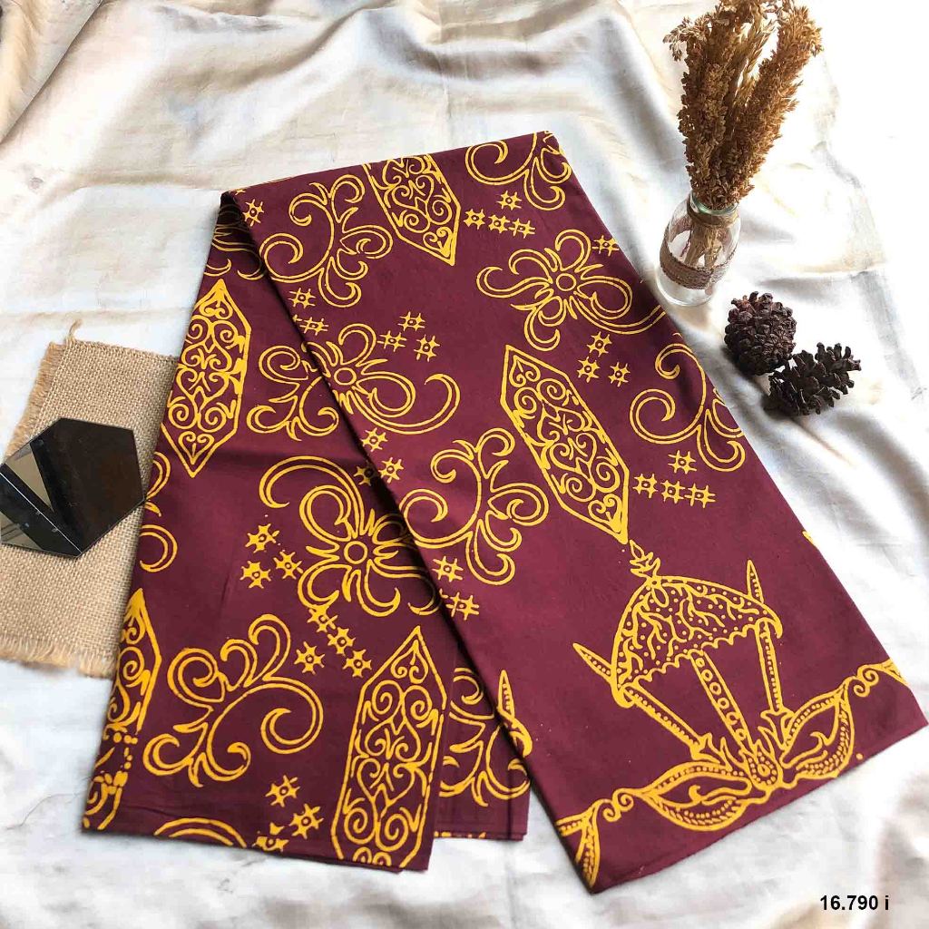 Batik Tulis Asli Madura -Motif Kalimantan -Terbaru Juni 2024 -Warna Merah Bata Atau Coklat Bata -16.