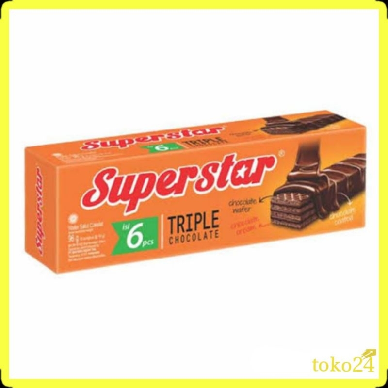 

Superstar Triple Choco Wafer 1 Box isi 6