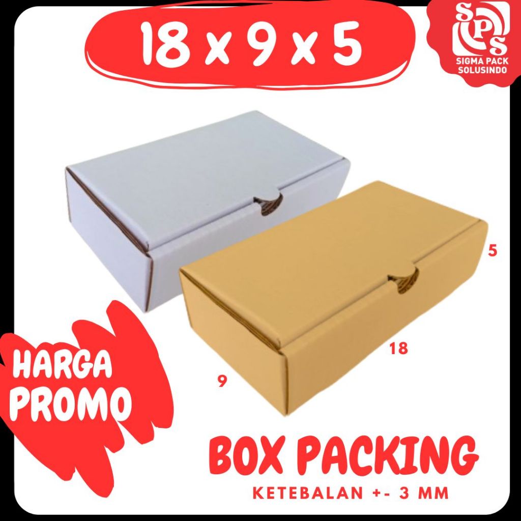 

kardus Polos 18x9x5 cm (SweetPack) Kardus/paking/karton/Brownis/polos