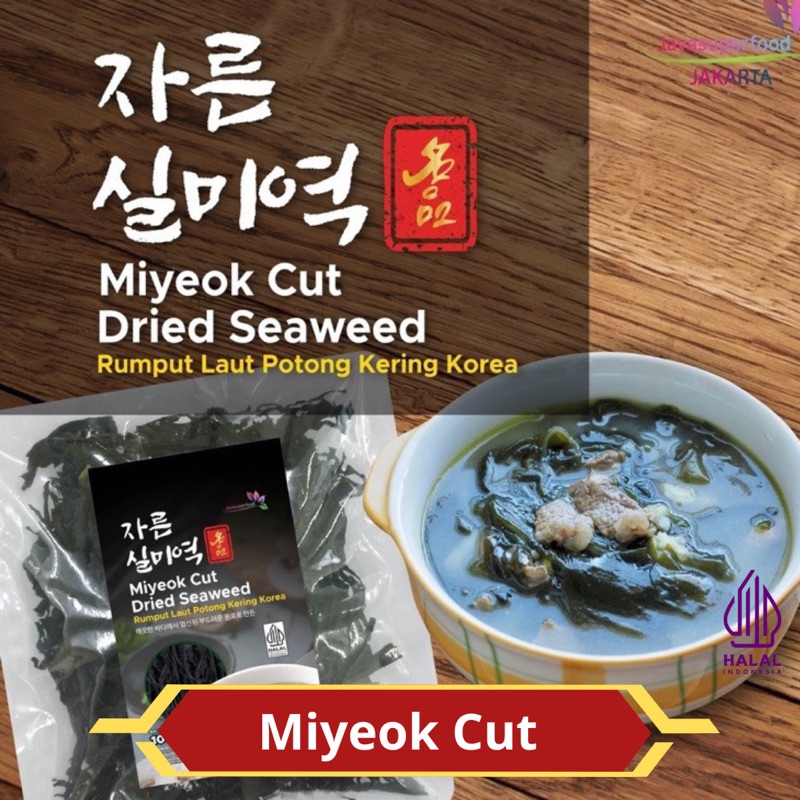 

Rumput laut kering - Dried Seaweed - Cut Wakame Myeok 10g