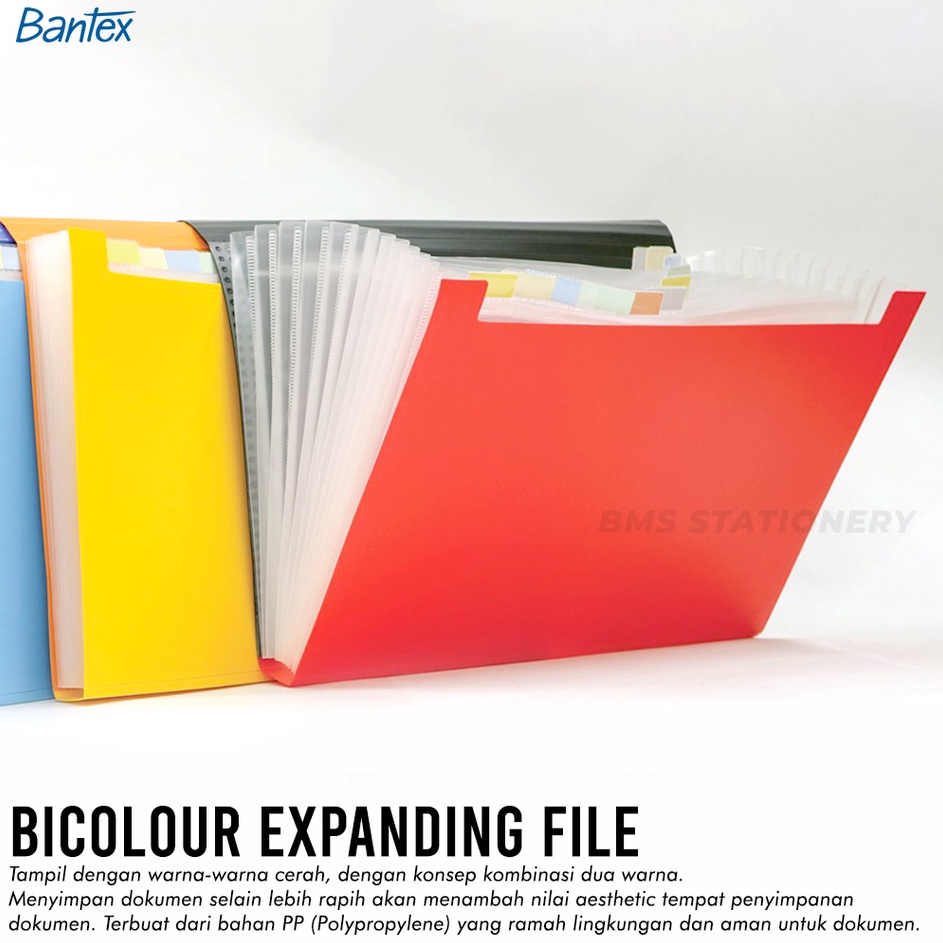 

Best Seller Bantex Expanding File Map Harmonika Folio F4 12 Sekat 2 Warna