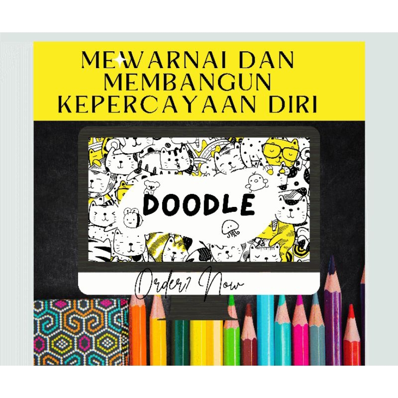 

KERTAS MEWARNAI GAMBAR ANAK KIDS COLORING PAGE TEMA DOODLE FOOD TK SD PAUD UK.A4