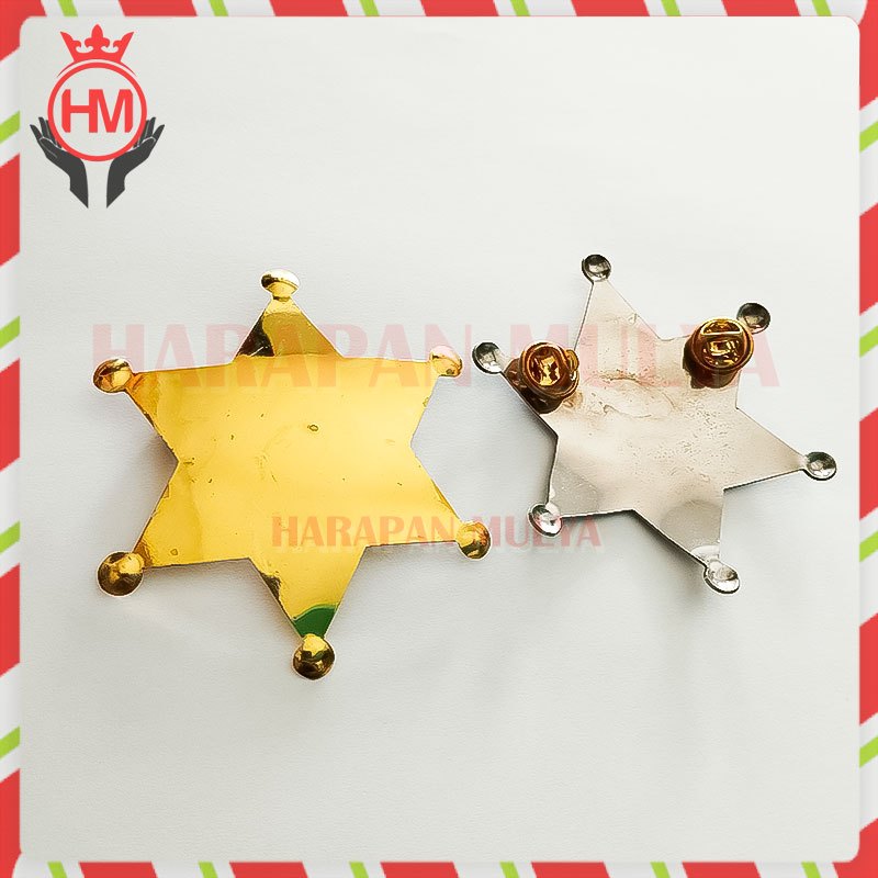 Pin Logam Logo Bintang Polos - Bross Pin Bintang Polos - Harapan Mulya