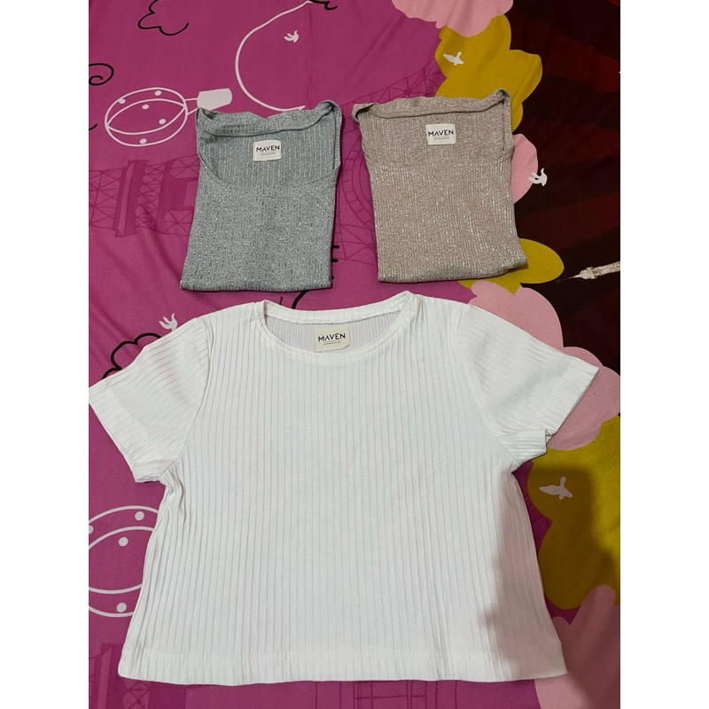 maven mell crop sleeve off white preloved