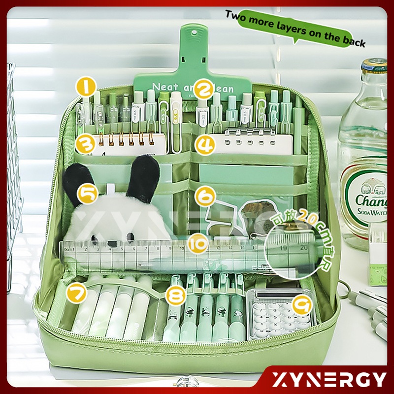 

Tempat Pensil Kanvas Kapasitas Besar 12 Lapis ZHIBIGE Tas Penyimpanan Alat Tulis Serbaguna