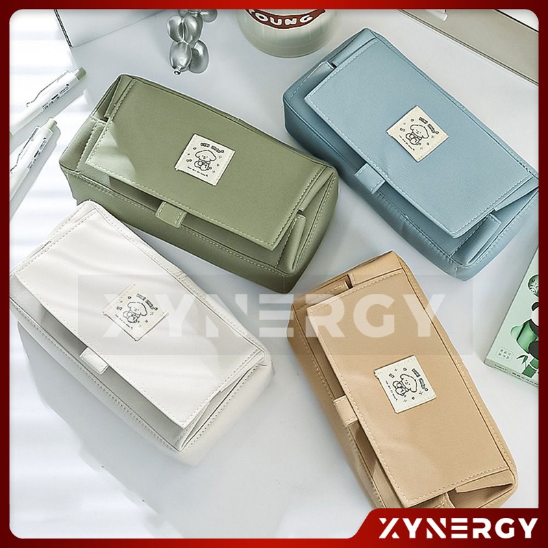 

Tempat Pensil Kanvas Kapasitas Besar KIMI LAND Model Dompet Organizer Alat Tulis Multifungsi