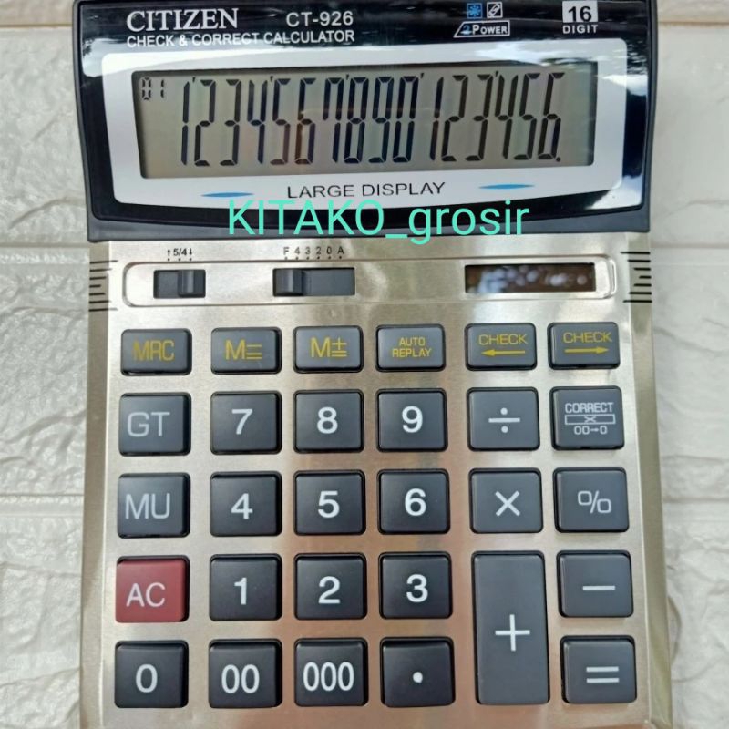 

calkulator|CITIZEN ct-926 16 digit-Ct-912 CHECK CORRECT CEK ULANG CALKULATOR[BESAR] BATRAI AA2/NEws CITIZEN Ori Citizen