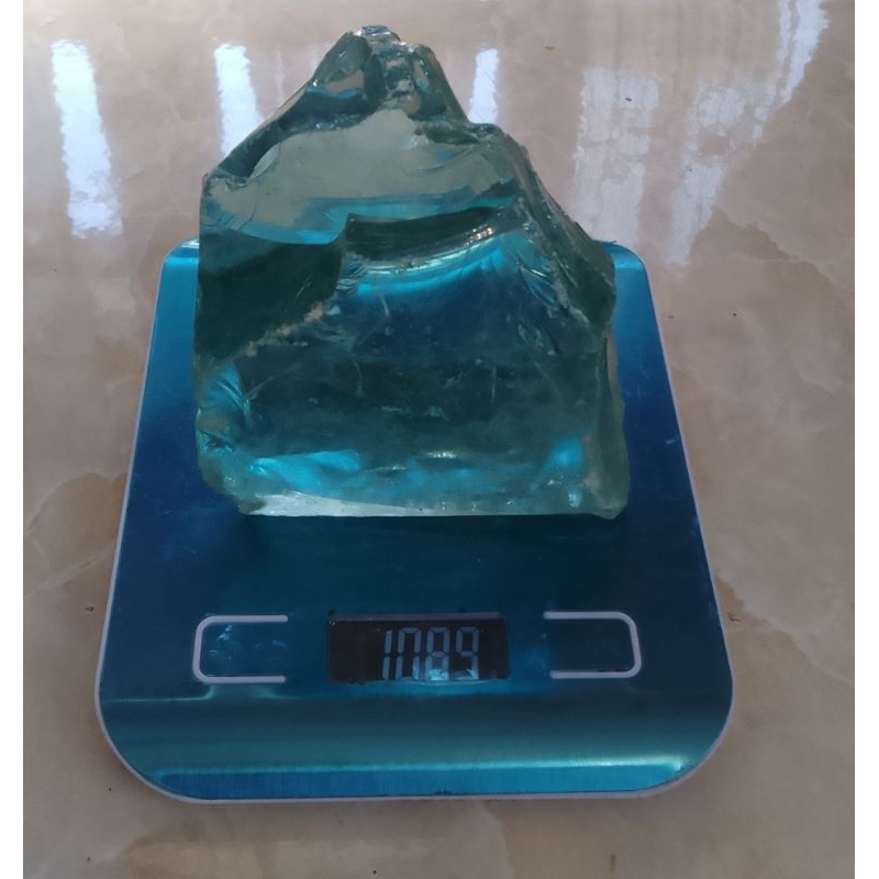 Bahan Obsidian Biru Laut Muda