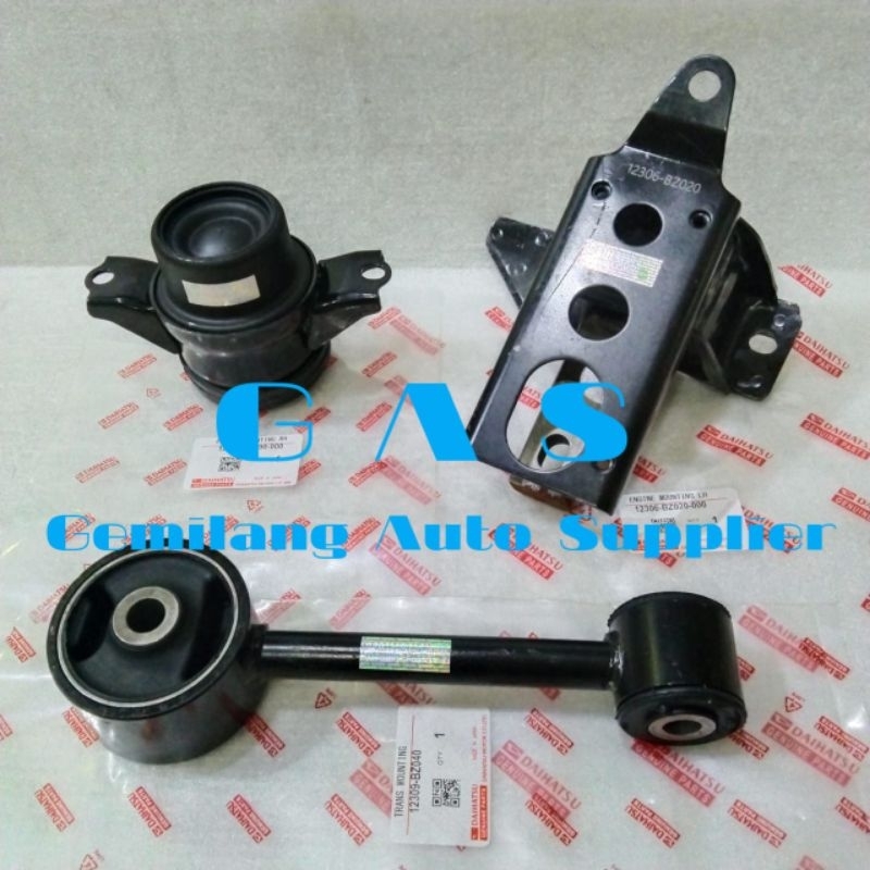 PAKET HEMAT.. Dudukan Mesin Set Engine Mounting Sirion Matic A/T Original 3pcs