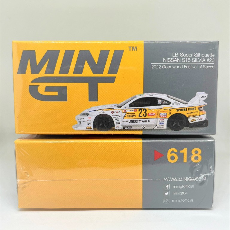 MINI GT 618 LB SUPER SILHOUETTE NISSAN S15 SILVIA #23 2022 GOODWOOD