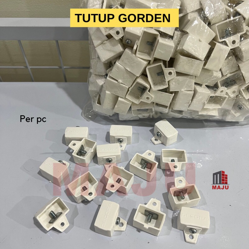 Tutup Rel Pipa Kotak Gorden / Penutup Rel Aluminium / Tutup Plastik