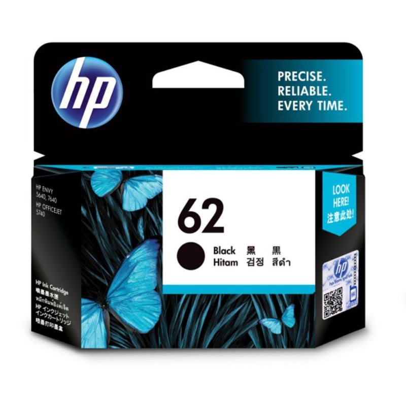 Tinta hp 62 black original ink catridge