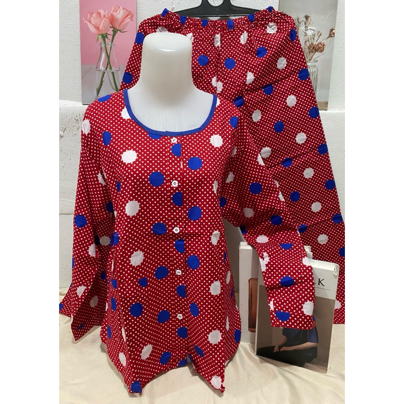 Piyama PP Sielie Sabata / Sie Lie Sabata Lengan Panjang Full Kancing / Baju Tidur Sielie Sabata PP F